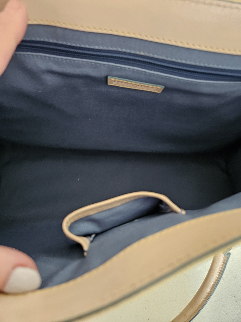 Dooney & Bourke Cream Multicolor DB Logo Satchel with Heart Tag - Picture 3 of 6